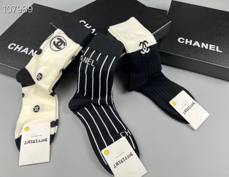 Chanel Sock High-End Custom Pure Cotton Quality、Comfortable and Breathable、Fashion Trend