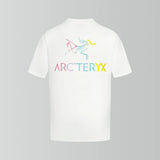 Arc'teryx T-shirt Back Colorful Bird Letter Print logo round Neck Short Sleeve25ss New Pure Cotton Unisex Style T T-shirt OS Loose Fit Base Shirt Half Sleeve T-Shirt Top Half Sleeve