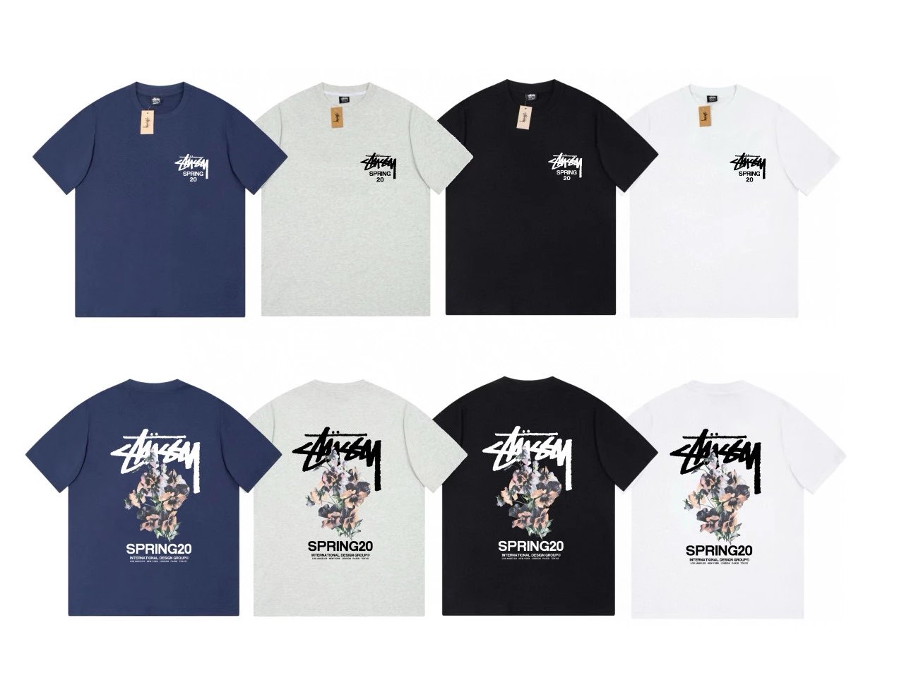 Stussy T-shirt Top Version Counter Same Style Pure Cotton Summer Men's and Women's Same Fashion Loose All-Matching2024New Short Sleeve T T-shirt