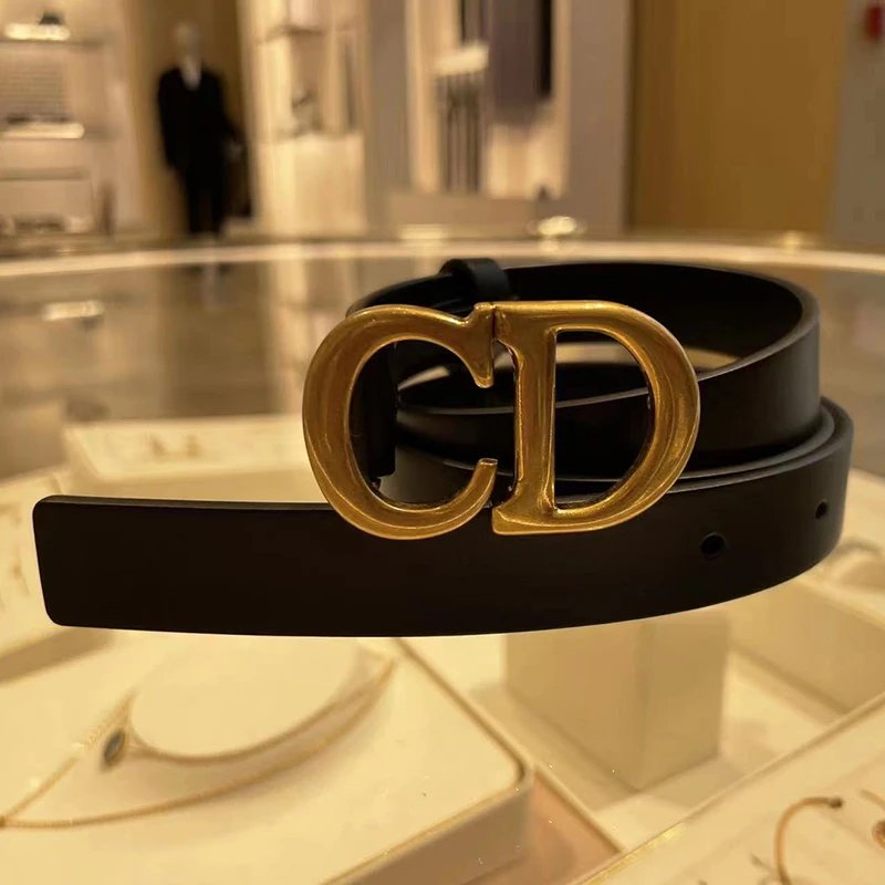 Dior Belt Fashion Classic Soft Cowhide Saddle Buckle Belt Belt