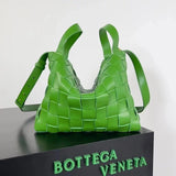 Bottega Veneta Women's Bag Top version 【Premium Version】Cassette Bowling Bag Sheepskin Woven Bag Women's Bag Large Capacity Unisex Commuter Portable Shoulder Messenger Bag Men's and Women's Bags New Hammock Bag