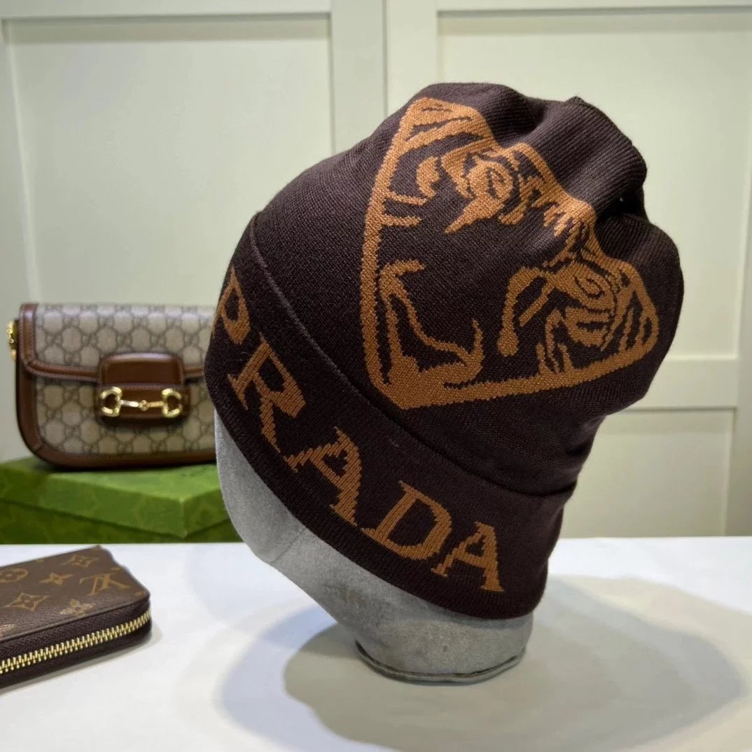 PRADA Hat Fashion Trend Woolen Cap