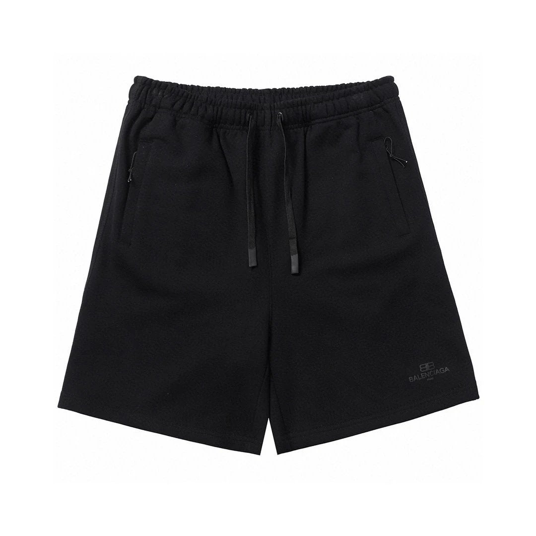 Balenciaga Shorts Collaboration Shorts Five-Point Shorts25ss New Heavy Drawstring American Style Casual Summer Pants5Two-in-One Casual Sweatpants for Men and Women