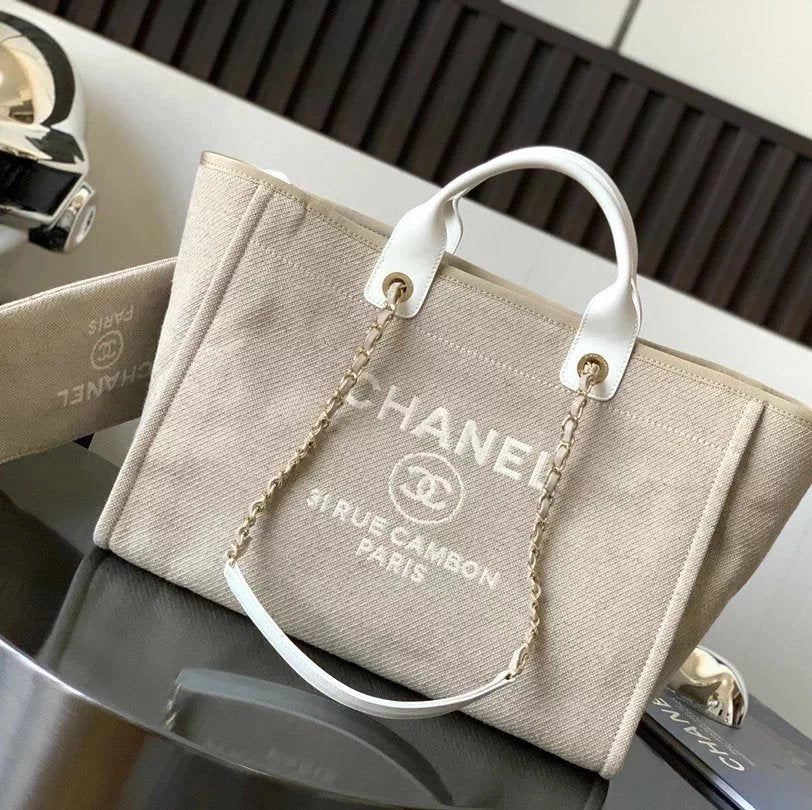 Chanel Women's Bag Top version 【Original High-Definition Version】22s Spring and Summer Series Beach Bag Shopping Bag Handbag Mummy Bag Tote Bag Beach Bag Mother and Child Bag with Small Coin Purse2022New Color