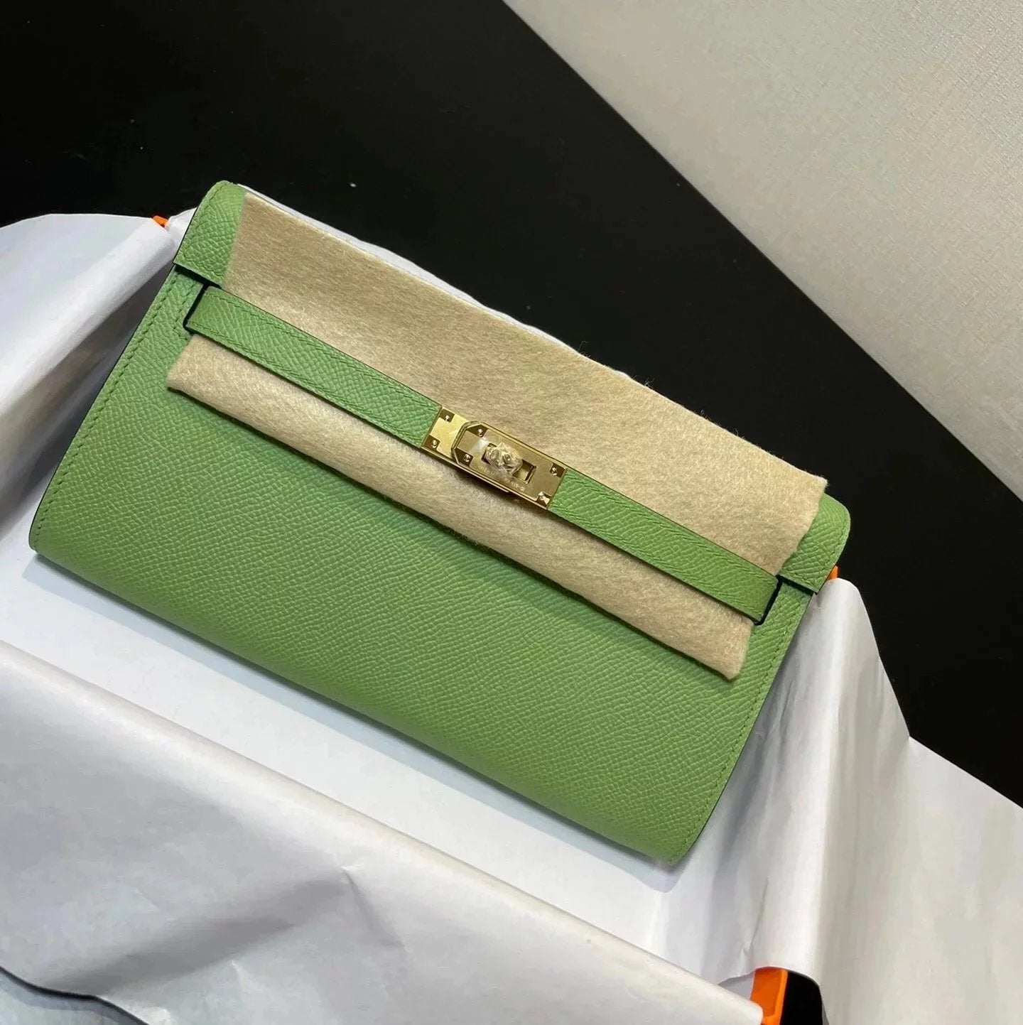 Hermes women's bag Top version hermeskellywoc2021New Second Generation Mini Kelly Bag togoWOC Import Epsom Women's Leather Shoulder Crossbody Bag