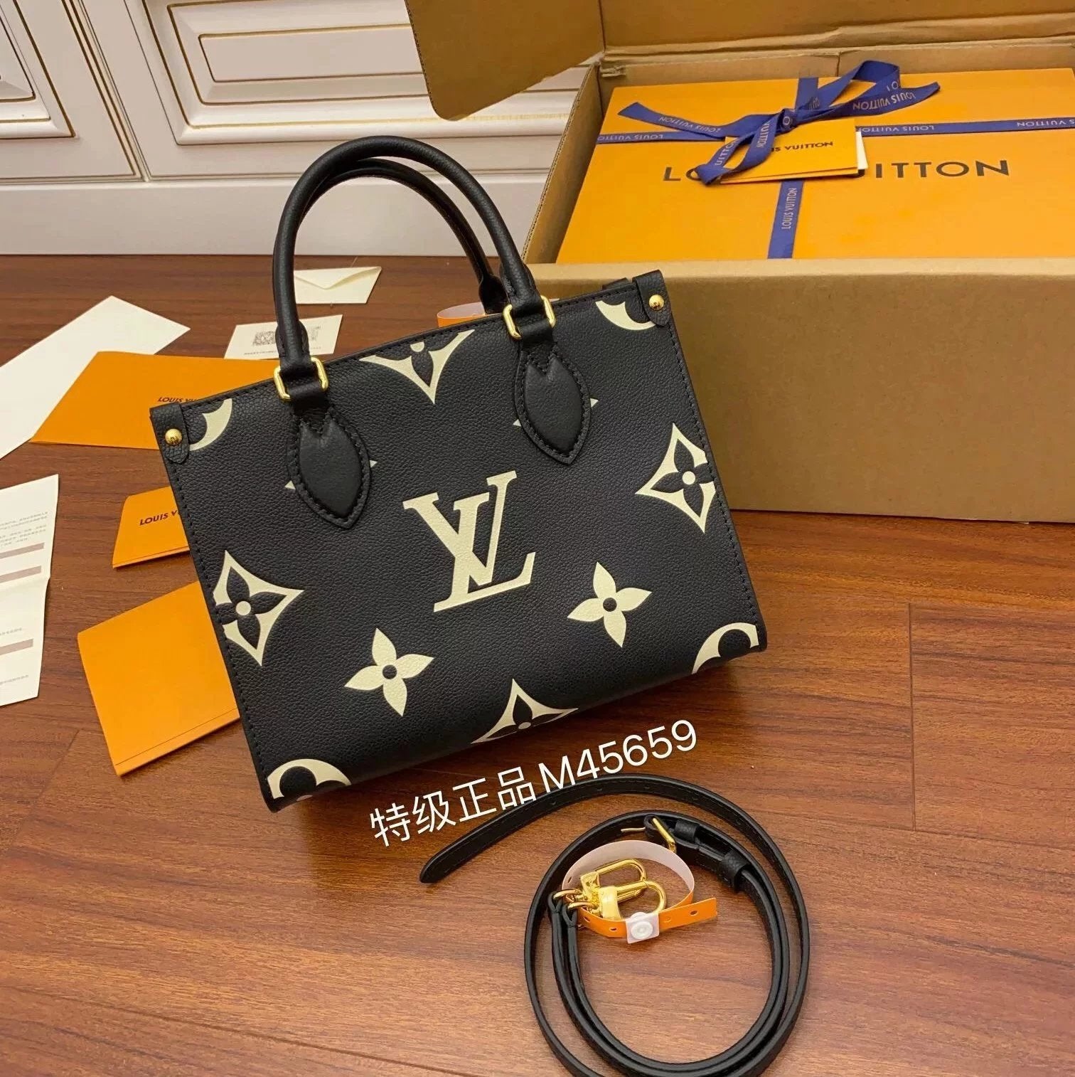 Louis Vuitton LV Women's Bag Top version Tote Original Leather Tote Bag New Milky White Shopping Bag Shoulder Bag Messenger Bag Handbag Clutch Women's Bag M45654M45659M45779M45595M45494M45495
