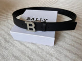 Bally Belt Top version Original Single Belt Counter New Men's Double-Sided Casual Business Belt Wide3.4cm Double-Sided Head Layer Cowhide Belt First Layer Cow Leather Belt Men and Women Business Casual Belt Belt Men's Leather Belt