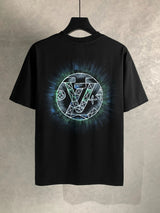 Louis Vuitton LV T-shirt Front and Back Creative Logo Hand-drawn Graffiti Print logo round Neck Short Sleeve25ss New Pure Cotton Unisex Style T T-shirt OS Loose Fit Base Shirt Half Sleeve T-Shirt Top Half Sleeve