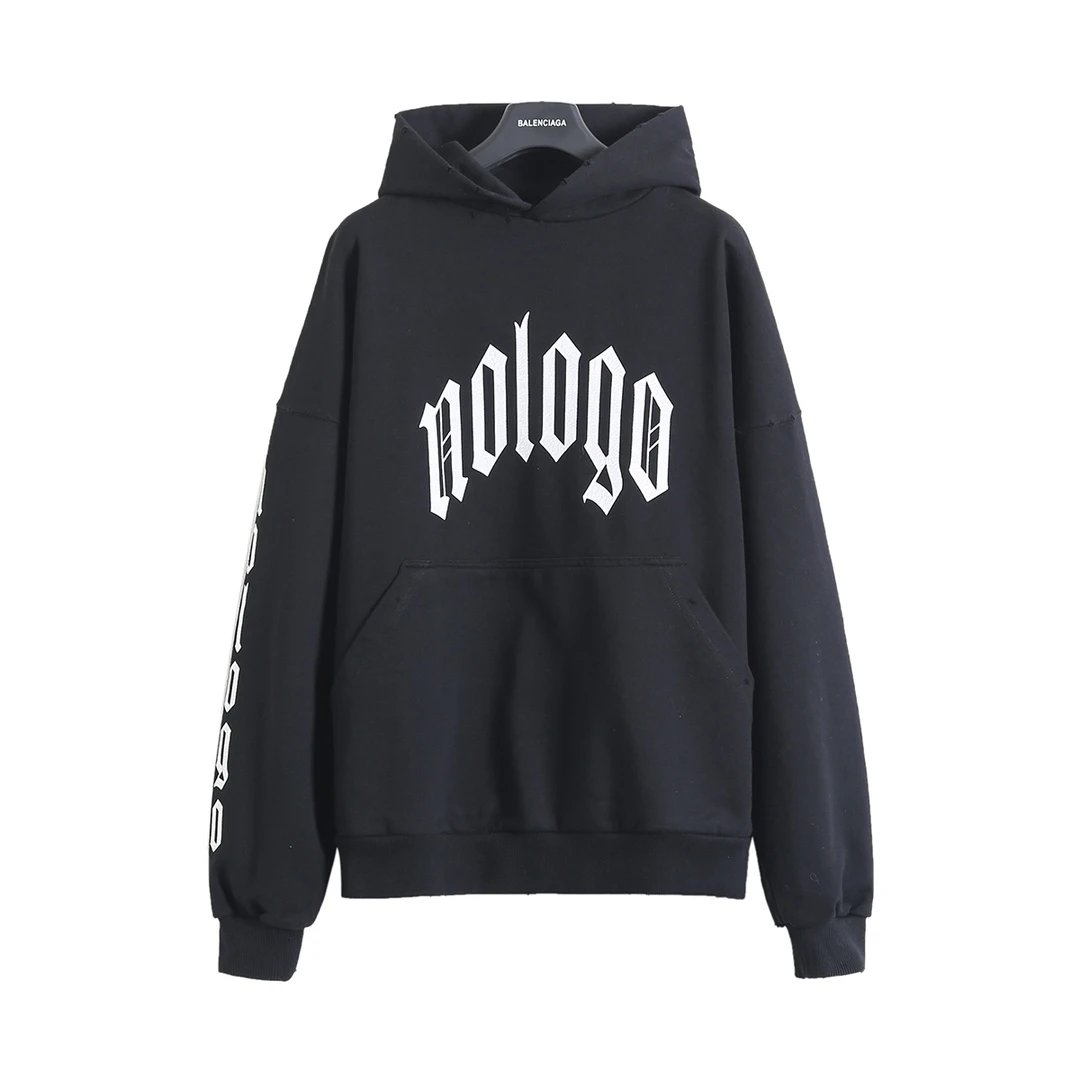 Balenciaga Hoodie 24FWNologo Crack Pattern Hoodie Sweatshirt Jacket Autumn Winter Unisex