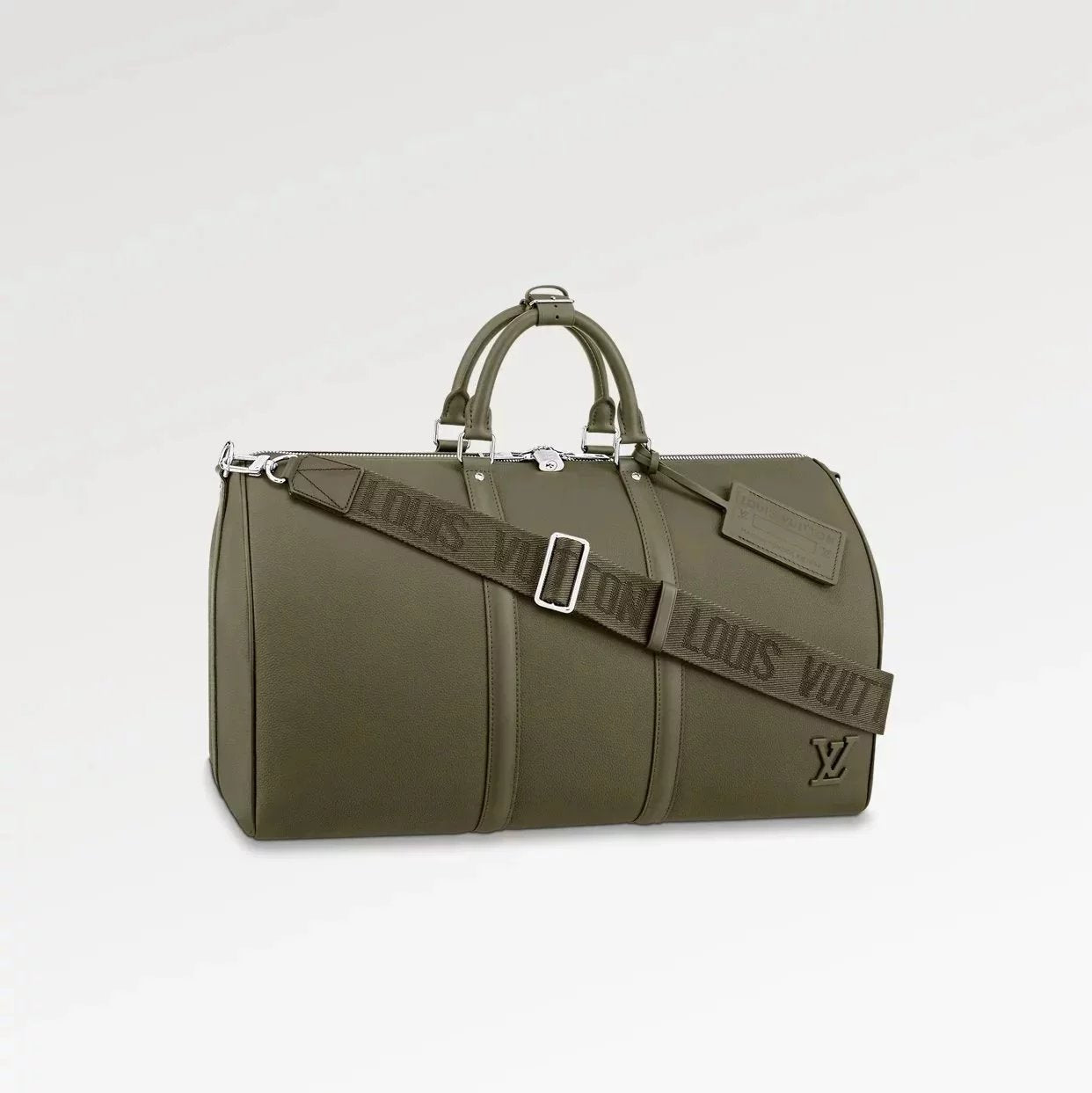 Louis Vuitton LV Travel Bag Top version M21536M214202023New Lychee Pattern Cowhide Men Keepal50Travel Bag Men's One-Shoulder Portable Travel Bag
