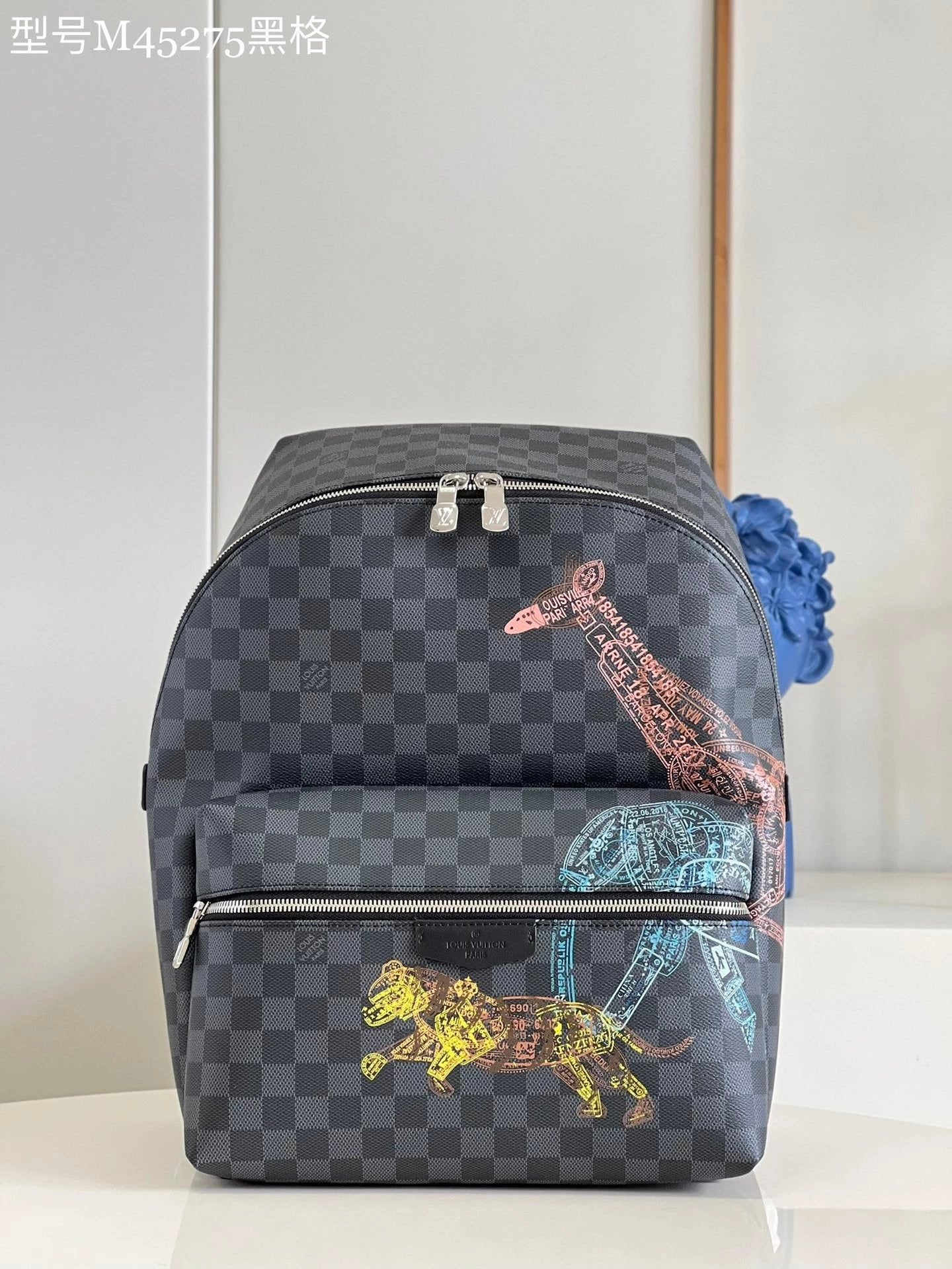 Louis Vuitton LV Backpack Top version 【Level】Original Black Presbyopic Discovery Embossed Backpack Travel Bag M46553Black M46557Gray Men's Backpack Hiking Backpack New Backpack