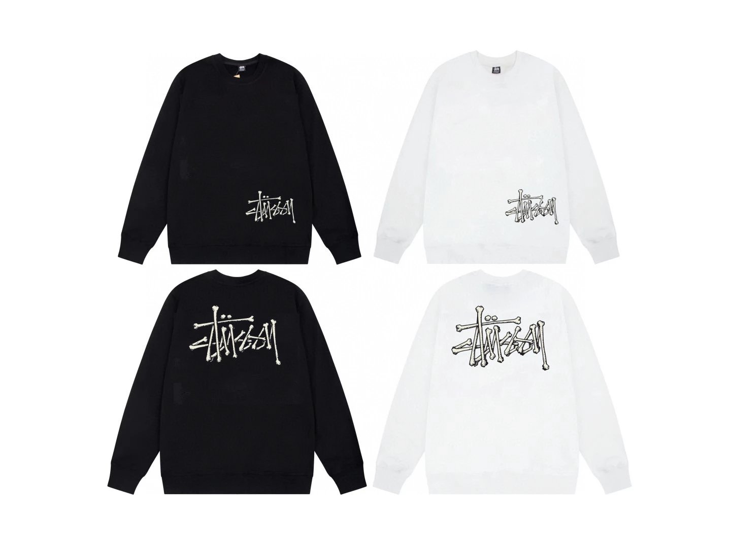 Stussy Hoodie Top Version Classic Dice Series round Neck Sweater Baby Boy and Girl Summer New