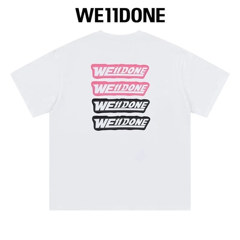 We11done T-shirt Top Spring and Summer New Large Letter Bullet Screen LOGO Simple Short Sleeve T T-shirt Loose Fashion Brand