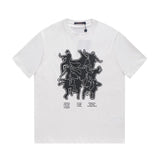 Balenciaga T-shirt Frontband Direct Injection Print logo round Neck Short Sleeve25ss New Pure Cotton Unisex Style T T-shirt OS Loose Fit Base Shirt Top Half Sleeve T-Shirt