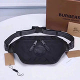 Burberry Women's Bag Top version Version Men's and Women's Bags80101441Black Medium Logo Letter logo Unisex Waist Bag Men's Crossbody Chest Bag Backpack Shoulder Bag Original Single Famous Brand Bag
