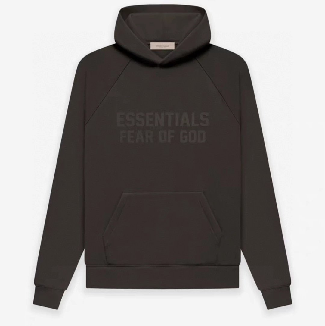 ESSENTIALS Hoodie Top Version Season 8 Multi-Line Flocking Printed Hoodie