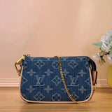 Louis Vuitton LV Wallets/Clutches Denim Denim Purse Wallet Collection Real Shot M82960Denim Mahjong Bag Women's Bag Clutch Chain Bag Shoulder Underarm Bag Handbag Victorine Denim Wallet zippy Denim Zipper Wallet Coin Purse Keychain Coin Purse M82959/58/57