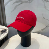 Balenciaga Hat Letter Embroidery logo Baseball Cap Sunshade Sun Protection Duckbill Cap Unisex Couple Style Large Head Circumference Slimming Face Curved Brim Versatile Sports Hat