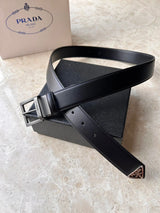 PRADA Belt Top version 【First Layer Cowhide】Men's Belt P Home Classic Business Belt Fashion Casual Width:3.4cm Boutique Pattern Automatic Buckle316Fine Steel Made Selected First Layer Cowhide Italian Leather Embryo PA Sliding Teeth Are Strong and Durable