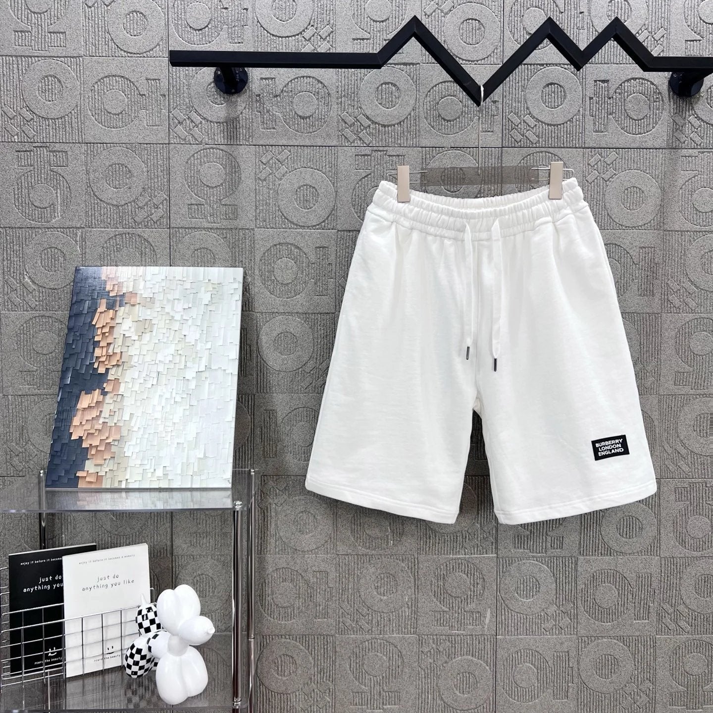 Burberry Shorts Brand Logo logo Five-point Shorts25ss New Drawstring Casual Summer Pants5Two-in-One Casual Sweatpants for Men and Women, Pure Cotton Joggers