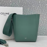 Celine women's bag Top version 【】SangleBucket Small Size Bucket Classic Lychee Grain Surface Cow Leather Wide Shoulder Strap Bucket Bag Shopping Bag Shoulder Women's Corssbody Bag