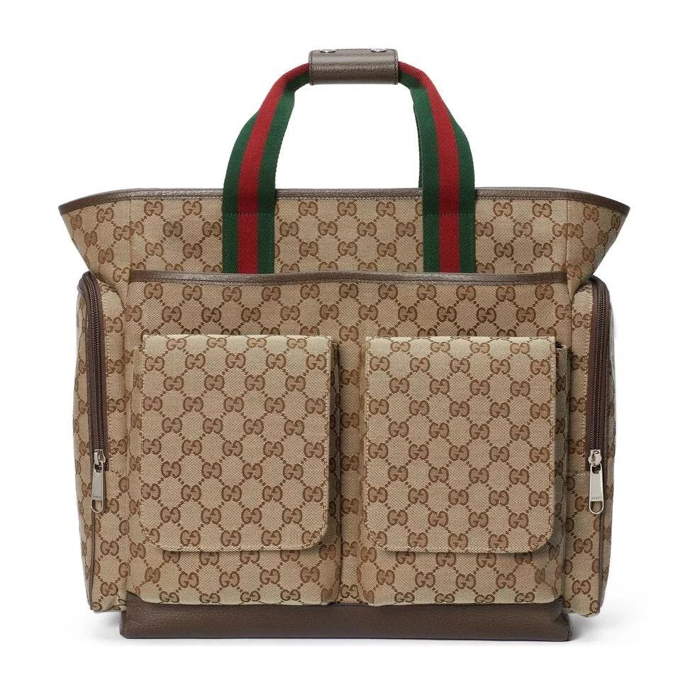 Gucci Women's Bag Top version 【Top Version Original Factory】2024New【New Product】Classic Series Baby Diaper Bag Mummy Bag Tote Bag Tote Bag Commuter Bag Casual Briefcase Handbag Large Shopping Bag40cm Model：768116