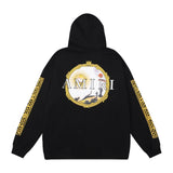 Amiri Hoodie 2024Autumn and Winter New SUNFLOWER Letters Printed Hoodie Same Style for Men and Women