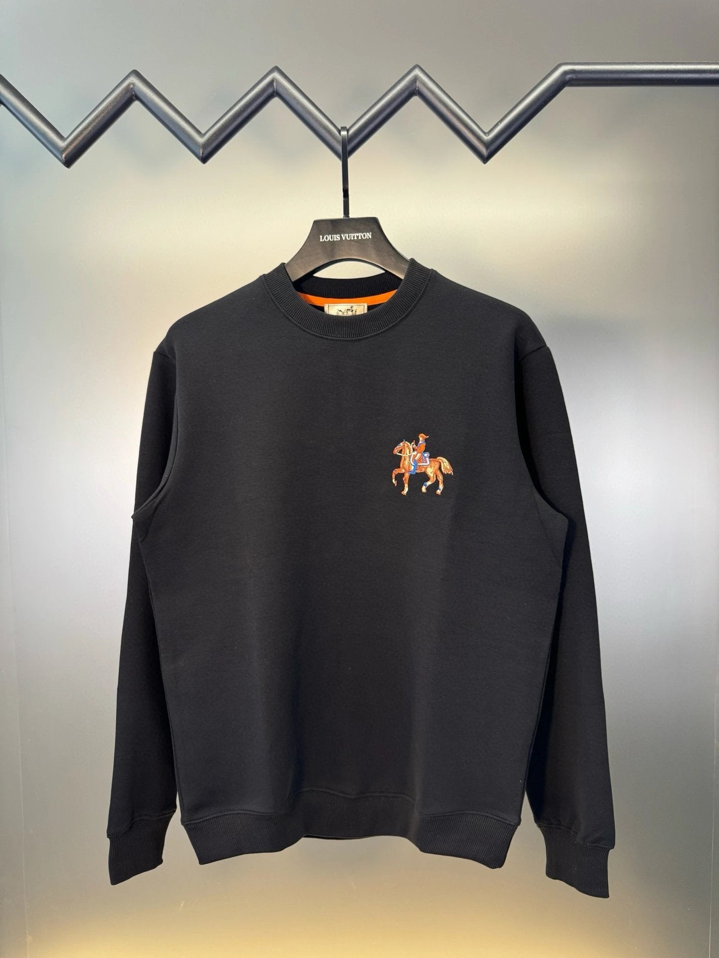 Hermes Hoodie Pony Embroidery logo Drawstring Jogger Sweatpants for Men and Women, Autumn and Winter Loose Fit, High Waist, Color Block, Plus Size, Casual Pants