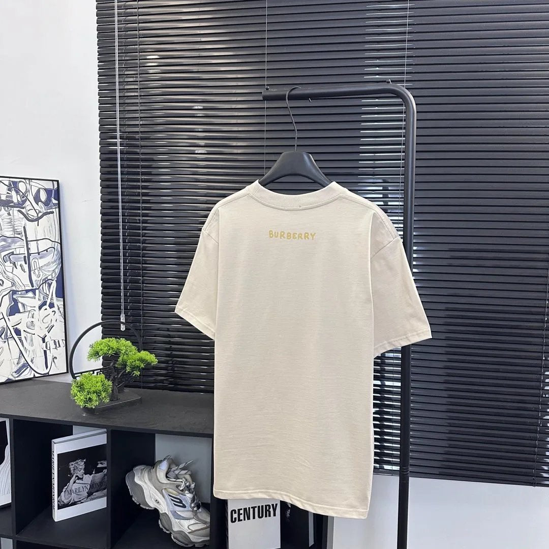 Burberry T-shirt Year of the Snake Limited Edition Pattern Letter Print logo round Neck Short Sleeve25ss New pure cotton T Unisex T-Shirt OS Loose Fit Base Shirt G Home Top Half Sleeve T-Shirt