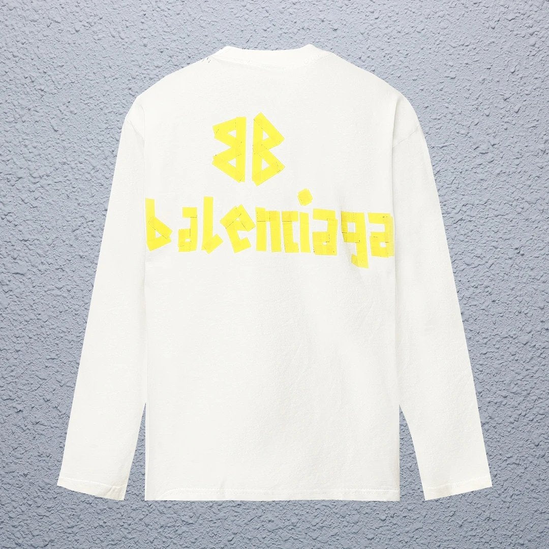 Balenciaga Hoodie Heavy-Duty Vintage Tape Long Sleeve Base Shirt Jacket Sweatshirt Unisex