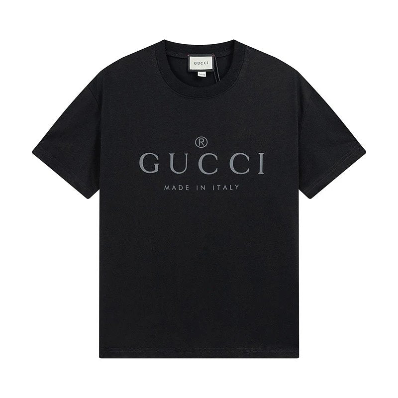 Gucci T-shirt Chest Letter Print logo round Neck Short Sleeve25ss New pure cotton T Unisex T-Shirt OS Drop Shoulder Loose Fit Base Shirt Top T-Shirt Short Sleeve