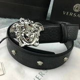 VERSACE Belt Top version Special Offer Belt Men's Belt Belt Rivet Inlaid Cowhide Leather Business Casual Fashion Trend