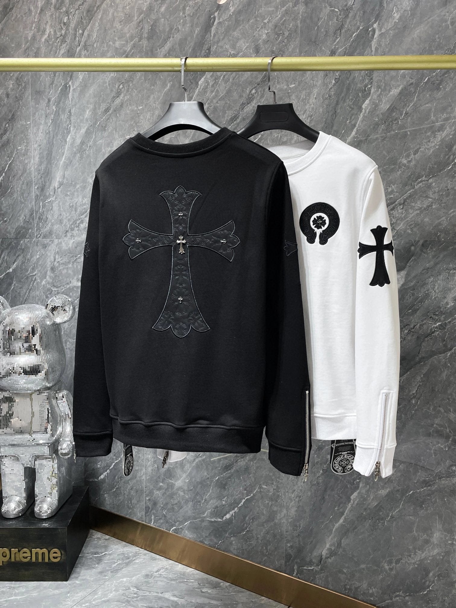 Chrome Hearts Hoodie Top Version Fashion Brand Popular Embroidered Sweater Women Loose Men ins Trendy Long Sleeve Pure Cotton Couple