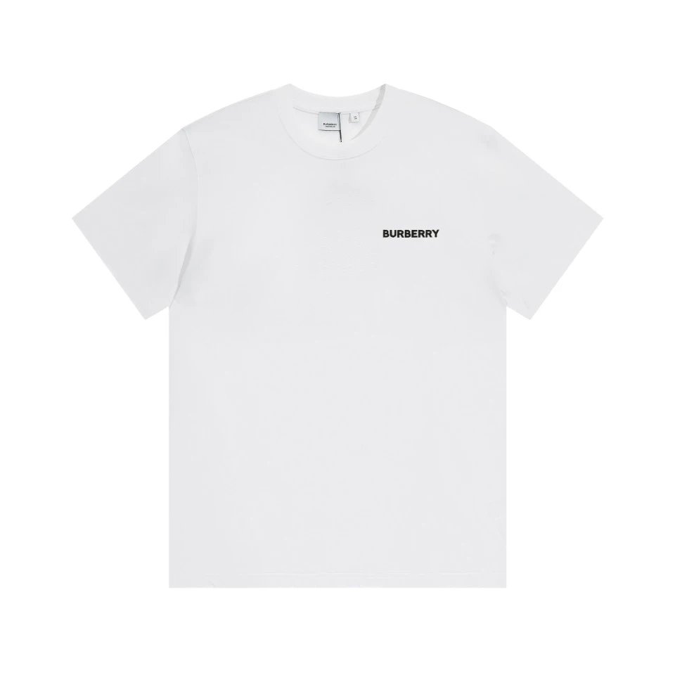 Burberry T-shirt Back TB Printing logo round Neck Short Sleeve25ss New Pure Cotton Unisex Style T T-shirt OS Loose Fit Base Shirt Top Half Sleeve T-Shirt