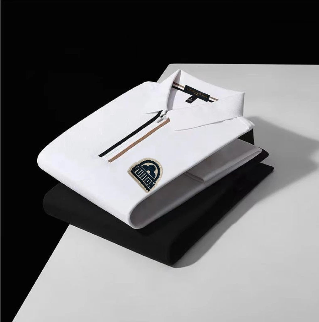 Louis Vuitton LV T-shirt Chest Letter Pattern Print logoPOLO Short Sleeve Turn-down Collar Shirt Unisex Summer Loose Fit T Business Commuter Short Sleeve Shirt Plus Size