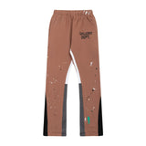 Gallery Dept Sweatpants Classic Hand-Painted Paint-Splashing Style Graffiti Printed Stitching Cotton Sweat Pants Men's Casual Trousers-CY