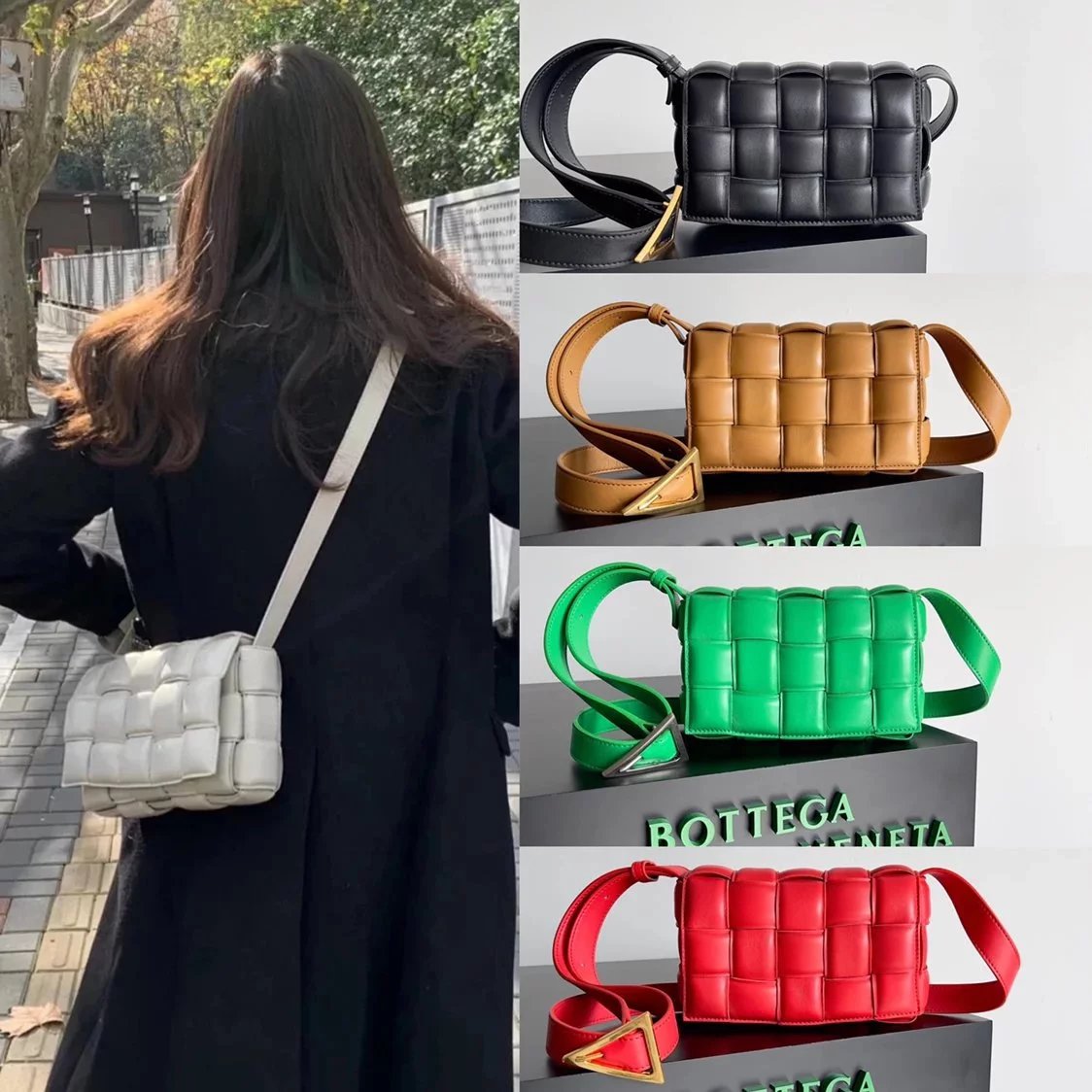 Bottega Veneta Women's Bag Top version 【Original Goods】Classic Woven Square Bag Cassette Pillow Bag Woven Square Bag Bubble Bag Cube Woven Bag Men's and Women's Handbags Same Style Crossbody Bag Shoulder Bag paddedminicassette6GRID Mini Small Pillow Bag