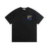 LOEWE T-shirt Two-tone Small Letter Embroidery logo round Neck Short Sleeve25ss New Pure Cotton Unisex Style T Casual T-Shirt Base Layer Shirt OS Loose Fit Half Sleeve Top Plus Size