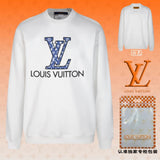 Louis Vuitton LV Hoodie Chest Old Flower Print logo Round Neck Sweatshirt Long Sleeve Base Shirt Jacket Top Fashion Unisex Sports Casual OS Loose Fit Versatile New Autumn Winter Collection
