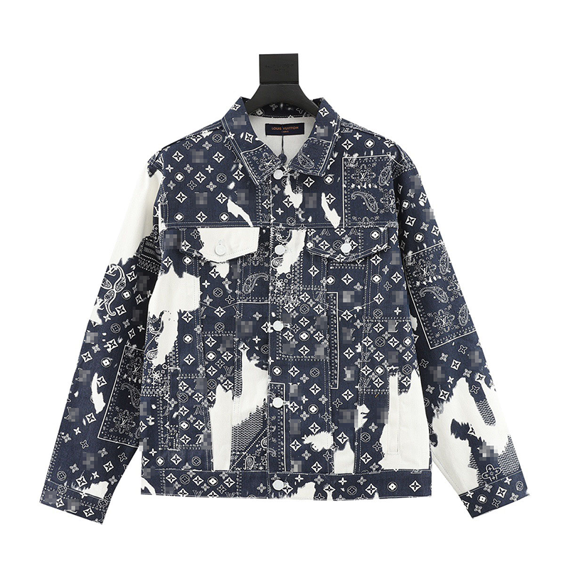 Louis Vuitton LV Jackets Coat Paisley Denim Coat for Men and Women