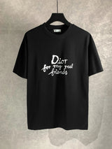 Dior T-shirt Chest friend Towel Embroidery logo round Neck Short Sleeve25ss New pure cotton T Unisex T-Shirt OS Drop Shoulder Loose Fit Base Shirt Top T-Shirt Short Sleeve