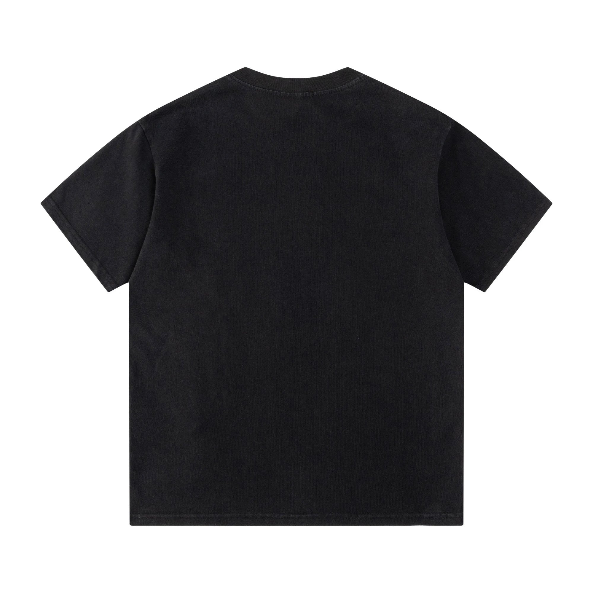 Balenciaga T-shirt Vintage Washed Craft Round Neck Short Sleeve with Chest Print25ss New Pure Cotton Unisex Style T Casual T-Shirt Base Layer Shirt OS Drop Shoulder Loose Fit Half Sleeve Top Plus Size
