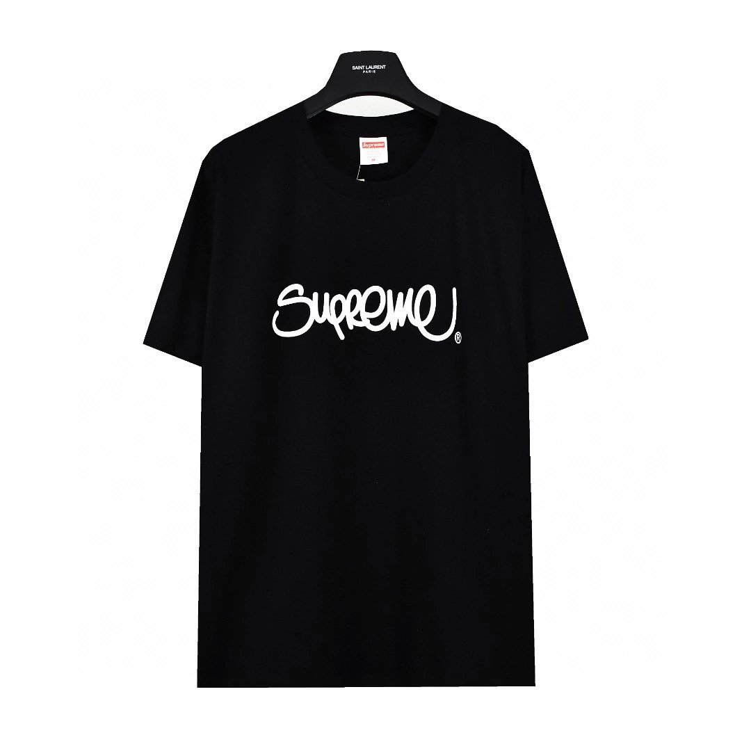 Supreme T-shirt Top Version Short Sleeve T T-shirt Men's Summer Trendy Women's New Loose Half-Sleeve Top Cotton Official Website Flagship