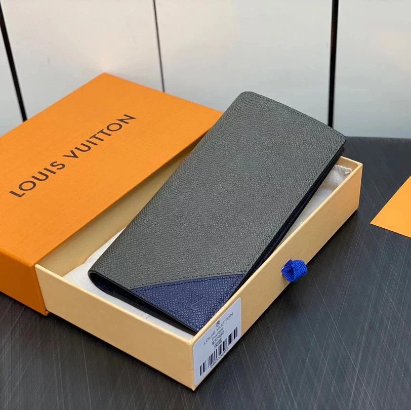 Louis Vuitton LV Wallets/Clutches Top version 【Look for Picture Details：**Original Order Taiwan Goods】M30980Dark Blue Full Leather the Suit Wallet Series BRAZZA Wallet Men's Wallet