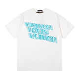 Louis Vuitton LV T-shirt Chest Letter Print logo round Neck Short Sleeve25ss New Pure Cotton Unisex Style T T-shirt OS Loose Fit Base Shirt Top Half Sleeve T-Shirt