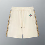 Gucci Shorts Color-Block Front Double G Letter Embroidery with Jacquard Webbing on Both Sides logo Five-point Shorts25ss New Drawstring Casual5Two-Piece Casual Sweatpants Summer Pants Unisex Pure Cotton Sweatpants