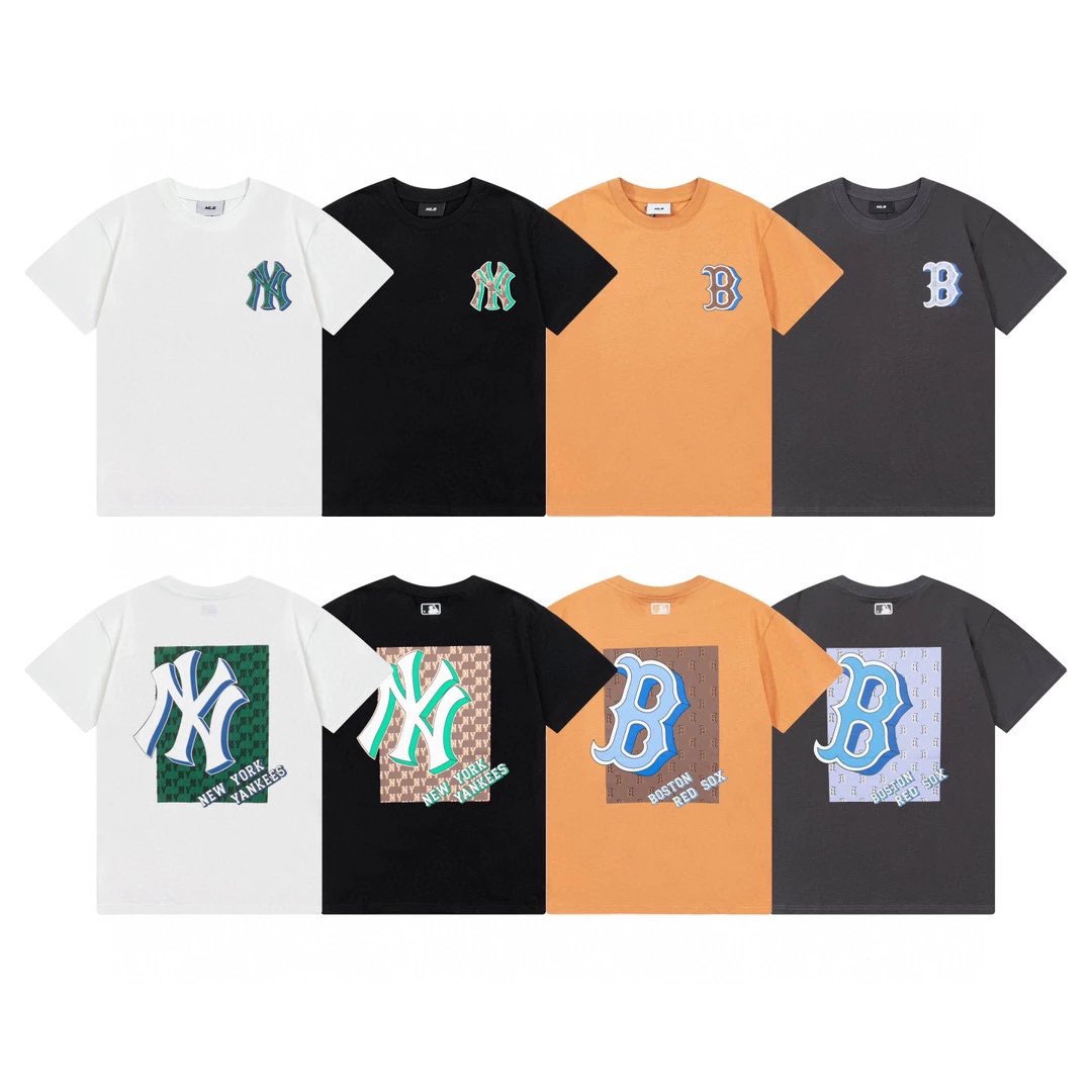 MLB T-shirt Top Version South Korea Couple T T-shirt Presbyopic Short Sleeve Loose Sports and Leisure Trendy Star Same Spring and Summer