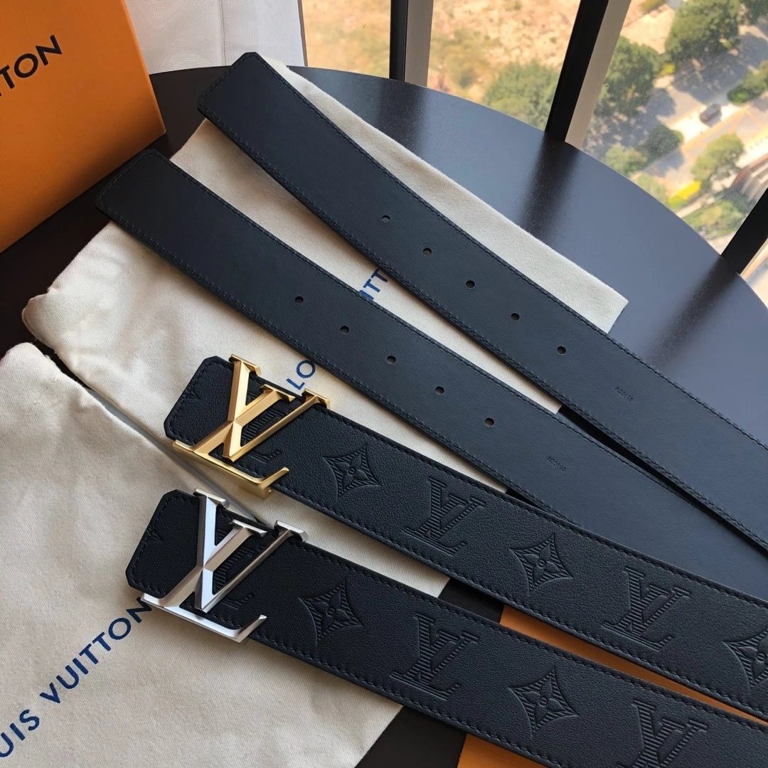 Louis Vuitton LV Belt Top version 【Counter Quality】The Most New Belt4.0cm Men's Belt Metal Buckle Men's Leather Belt with Classic Chessboard Plaid Belt with Genuine Goods Packaging in and out of the Counter No Problem Versatile Casual Fashion Formal Wear