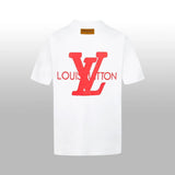 Louis Vuitton LV T-shirt Large Letter Print on the Chest logo round Neck Short Sleeve25ss New pure cotton T Unisex T-Shirt OS Drop Shoulder Loose Fit Base Shirt Top T-Shirt Short Sleeve