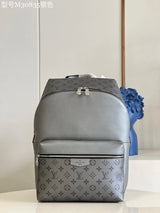 Louis Vuitton LV Backpack Top version 【Level】Original Black Presbyopic Discovery Embossed Backpack Travel Bag M46553Black M46557Gray Men's Backpack Hiking Backpack New Backpack
